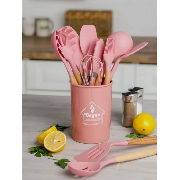 Silicon Spatula Set(Pink)