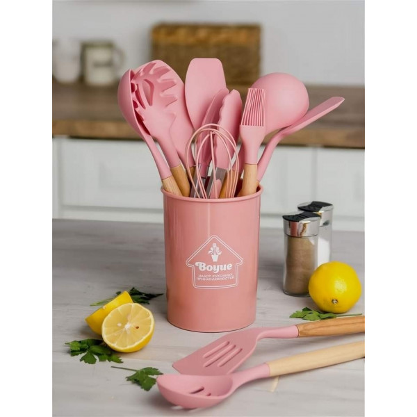 Silicon Spatula Set(Pink)