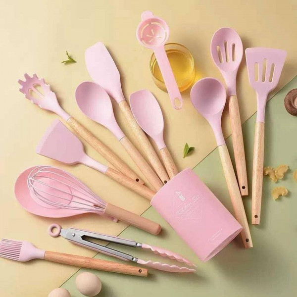 Silicon Spatula Set(Pink)