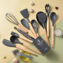 Silicon Spatula Set(Black)