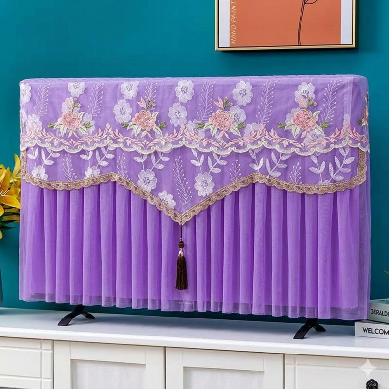 Premium Dust proof TV Cover (Purple)