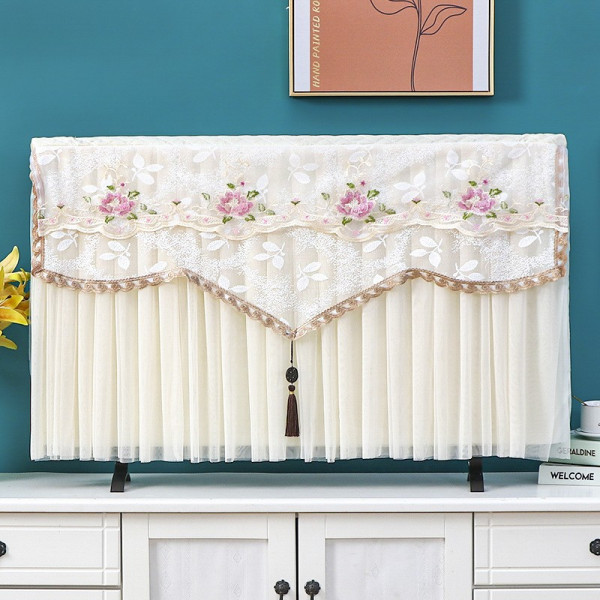 Premium Dust proof TV Cover (Cream)