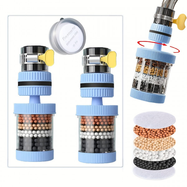 ৩ পিস- Water Filter Tap (৬ লেয়ার, ৩৬০° রোটেটেবল)