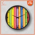 Classic Colorful Wooden Pattern Wall Clock – CH-1018