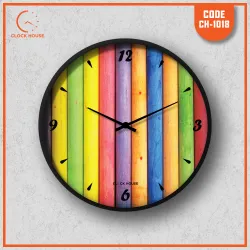 Classic Colorful Wooden Pattern Wall Clock – CH-1018