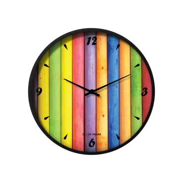 Classic Colorful Wooden Pattern Wall Clock – CH-1018