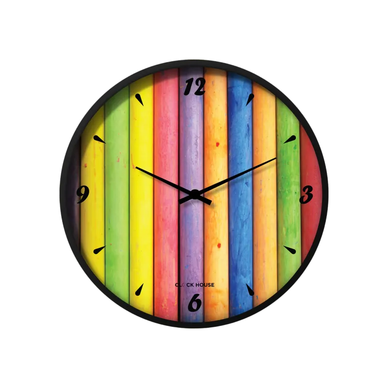 Classic Colorful Wooden Pattern Wall Clock – CH-1018