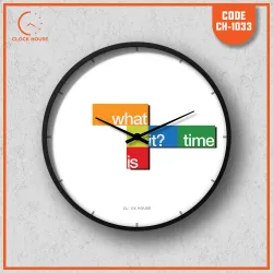 Modern Abstract Wall Clock (what time is it) CH-1033