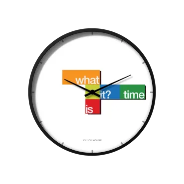 Modern Abstract Wall Clock (what time is it) CH-1033