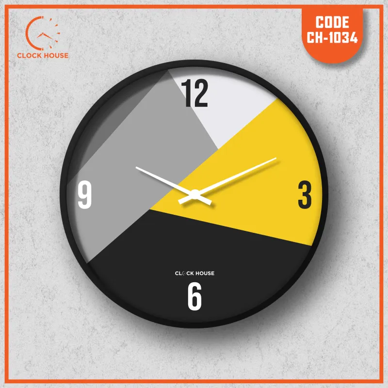 Modern Geometric Minimal Wall Clock CH-1034