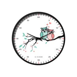 Cute Owl Design Modern Decorative Wall Clock CH-1035