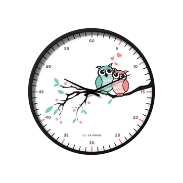 Cute Owl Design Modern Decorative Wall Clock CH-1035