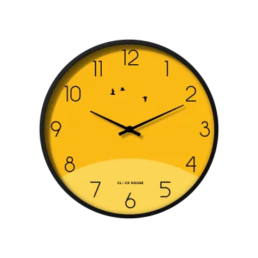 Yellow Bird Design Round Wall Clock Clock House CH-1074