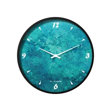 Turquoise Abstract Ocean Texture Artistic Wall Clock CH-1089