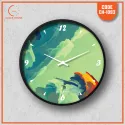 Artistic Abstract Green Blue Artistic Wall Clock CH-1093
