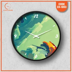 Artistic Abstract Green Blue Artistic Wall Clock CH-1093