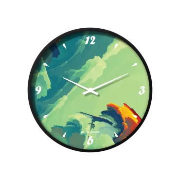 Artistic Abstract Green Blue Artistic Wall Clock CH-1093