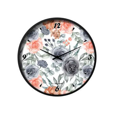 Floral Rose Flower Design Wall Clock CH-1106