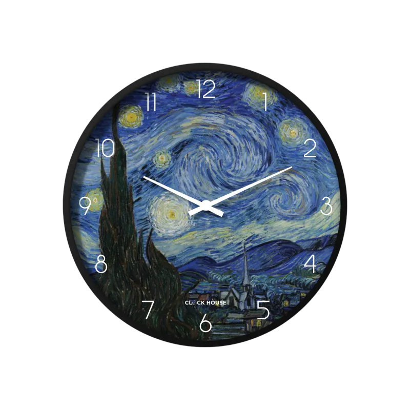 Starry Night Painting Art Wall Clock Van Gogh Style CH-1123