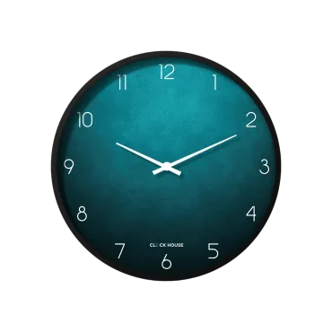 Deep Teal Minimalist Textured Classic Wall Clock CH-1193