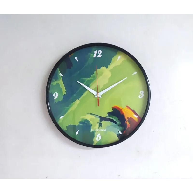 Artistic Abstract Green Blue Artistic Wall Clock CH-1093