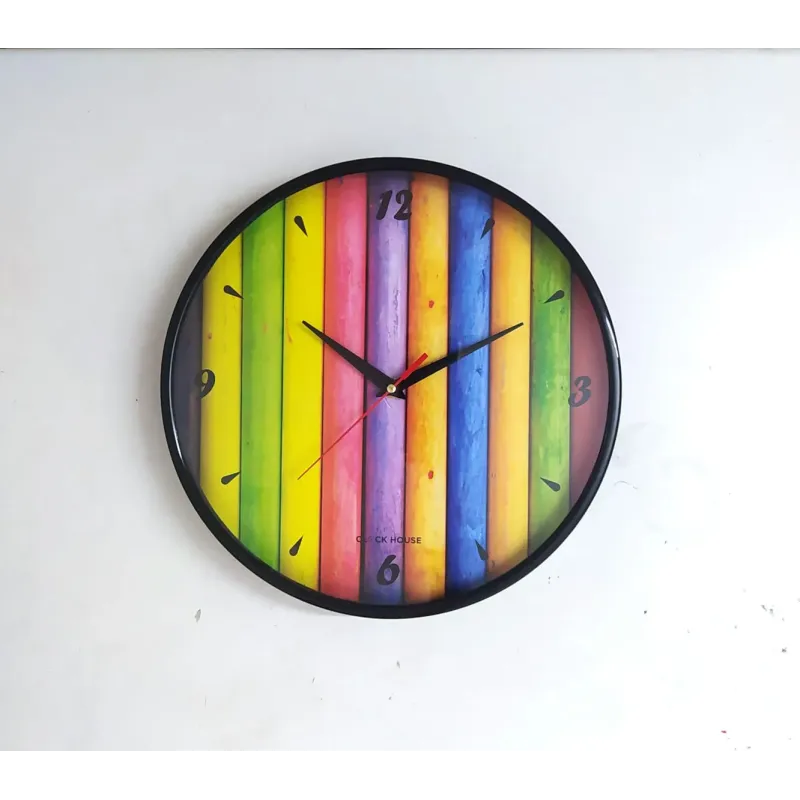 Classic Colorful Wooden Pattern Wall Clock – CH-1018