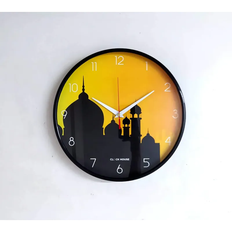 Sunset Mosque Silhouette Islamic Wall Clock CH-1068