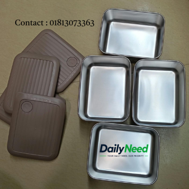 4 Layer Lunch Box Set (4 Pcs + Free Carry Bag) Square