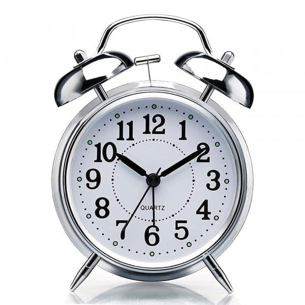 Round Cooper Metal Twin Bell Alarm Clock
