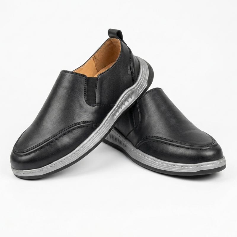 Orbit Slip On Leather Sneakers - OBL-02