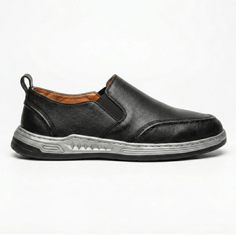Orbit Slip On Leather Sneakers - OBL-02