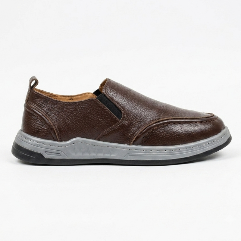 Orbit Slip On Leather Sneakers - OBR-02
