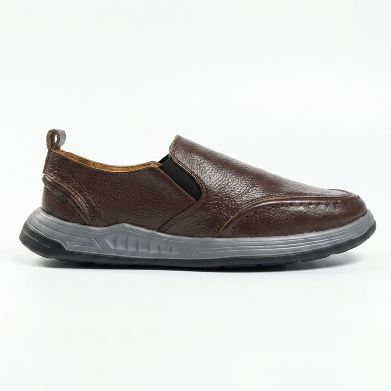 Orbit Slip On Leather Sneakers - OBR-02S