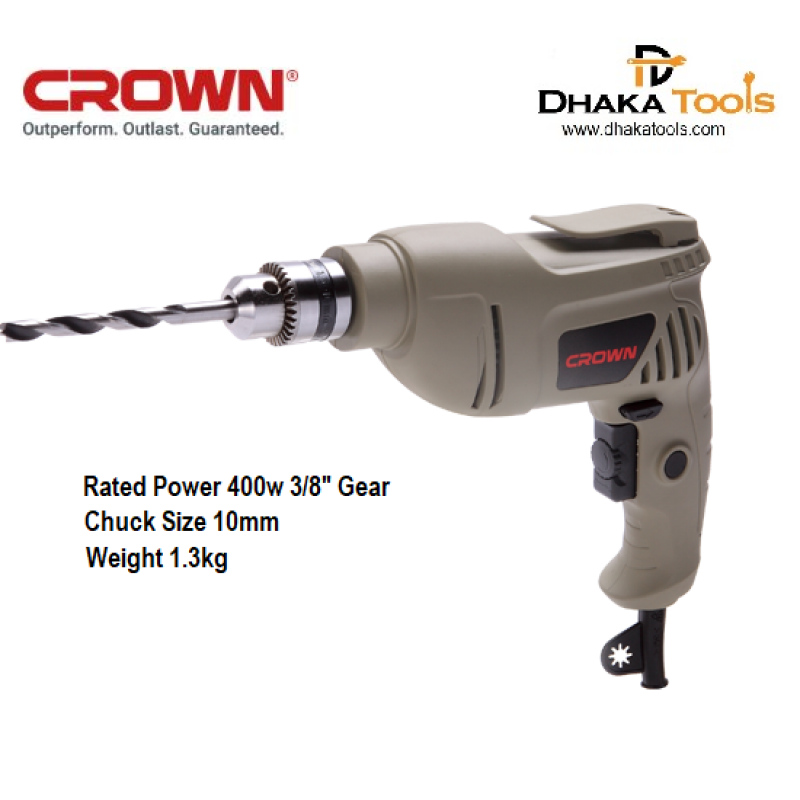 CROWN Electric Drill 400W 10mm Model CT10070