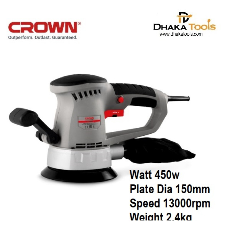CROWN Random Orbit Sander 450W 125 mm 5" Model CT13395