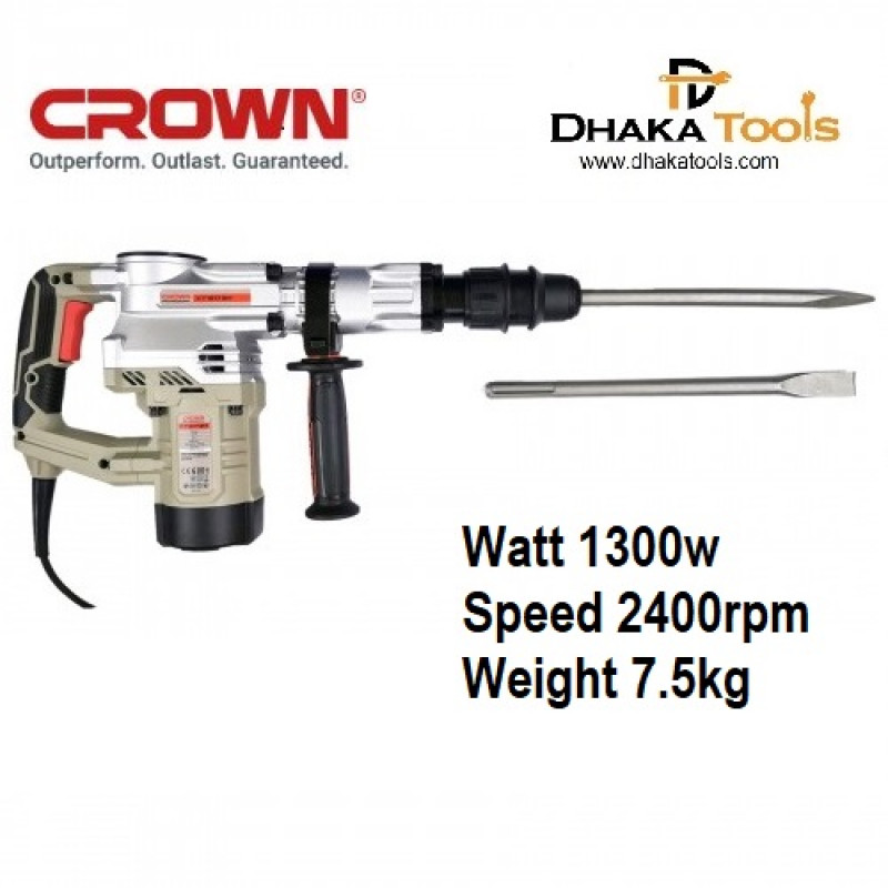 CROWN Rotary and Demolition Hammer SDS-MAX 1300W Model CT18173M