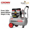 Crown 24L Silent Air Compressor, Oil free & Soundless, 1400w, Tank Capacity: 24L, Model CT36090