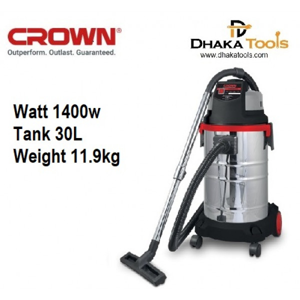 Crown Heavy Duty Dry-Wet Vacuum Cleaner 1400w Model 42027