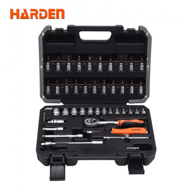 Harden 46Pcs 1/4＂ DR. Socket Set Auto Tools Set Professional Model: 510346