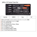 Harden 24Pcs 1/4＂ Socket Tools Set Model: 520631