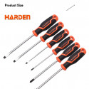 Harden 6Pc Screwdriver Set flat & star (Phillips) tips Screwdriver Model: 550396