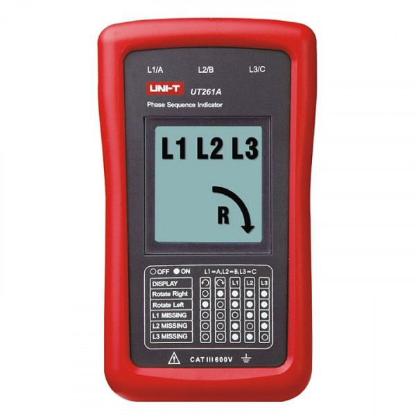 UNI-T UT261A Phase Sequence and Motor Rotation Indicators