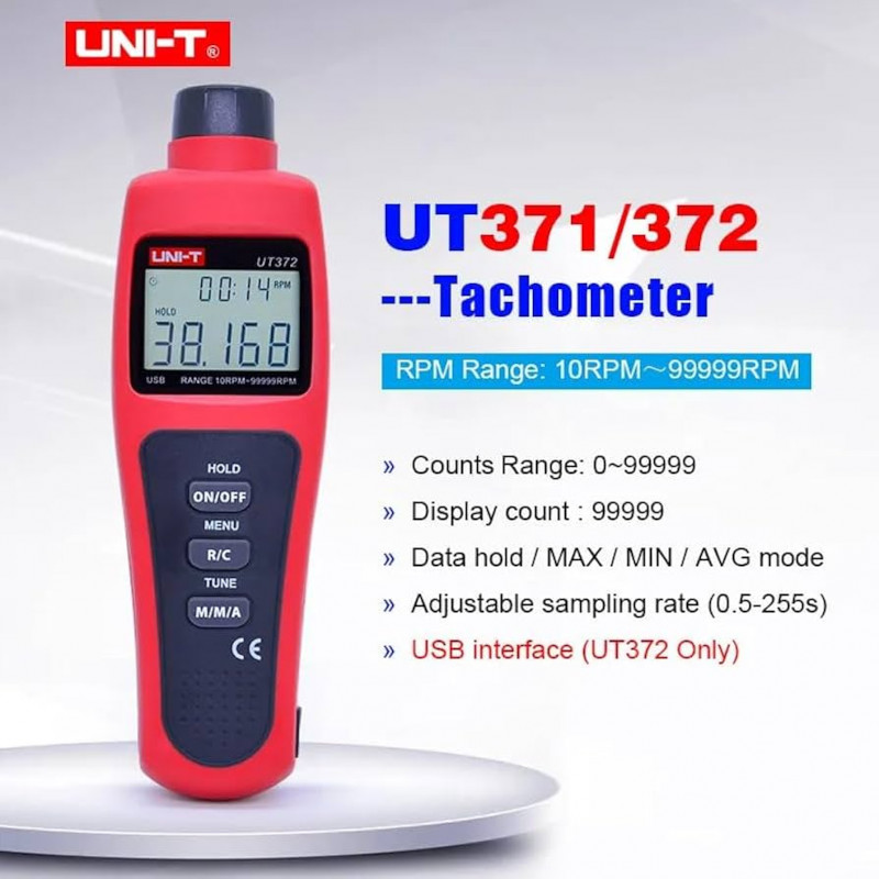 UNI-T UT371 Digital Tachometer (RPM Testing Meter)