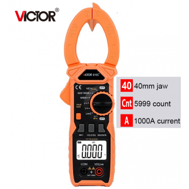VICTOR 610C+ AC 1000A 750V Digital Clamp Meter DC 1000V 5999 counts VFC True RMS NCV Live Flashlight clam