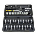 TOLSEN 46Pcs Socket Ratchet Wrench Set (1/4" Drive) Industrial Series Model: 15138
