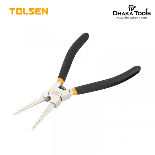 TOLSEN 7" Internal Circlip Pliers, Straight (180mm, 7 inch) Model: 10077