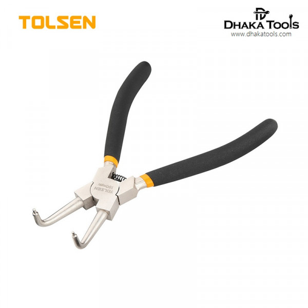 TOLSEN 7" Internal Circlip Pliers, Bent (180mm, 7 inch) Model: 10082