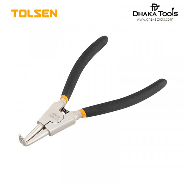 TOLSEN 7" External Circlip Pliers, Bent (180mm, 7 inch) Model: 10092