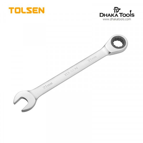 TOLSEN 21mm Combination Ratchet Spanner Model: 15217