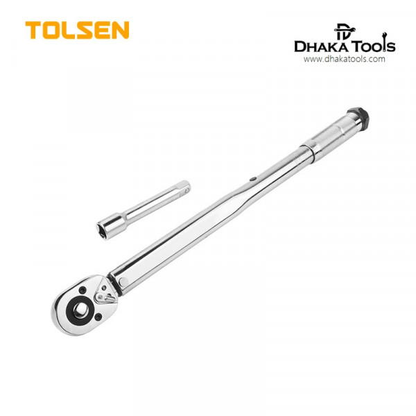 TOLSEN 1/2" Automatic Torque Wrench Set w/ Extension Bar  40-210Nm (1/2" Drive 40-210Nm) with  Storage Case  Model: 16010